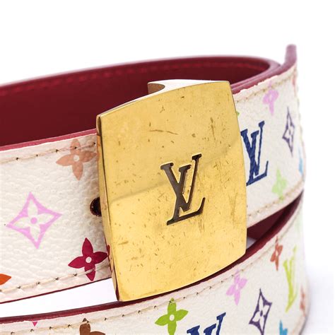 belt louis vuitton white multicolor blogger|Buy Louis Vuitton Belt Accessories .